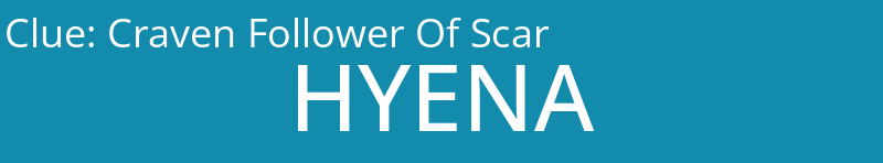 Craven Follower Of Scar