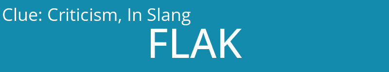 Criticism, In Slang