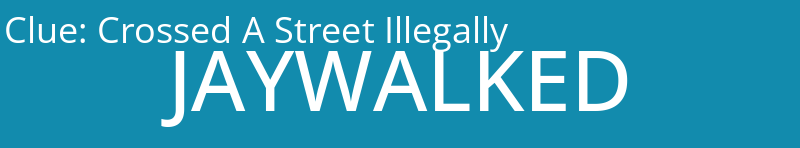 Crossed A Street Illegally