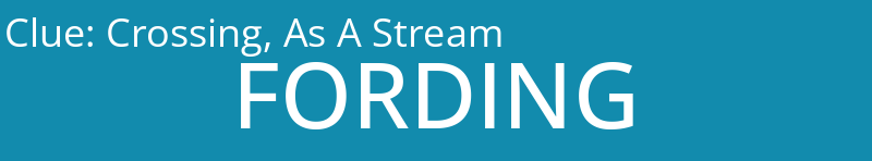 Crossing, As A Stream