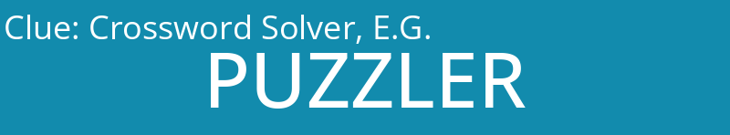 Crossword Solver, E.G.