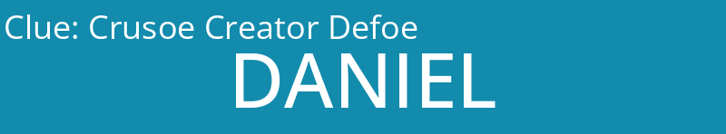 Crusoe Creator Defoe