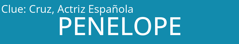 Cruz, Actriz Española