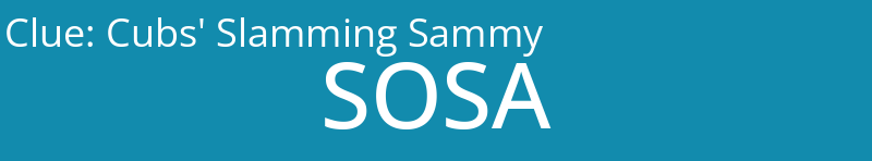 Cubs' Slamming Sammy