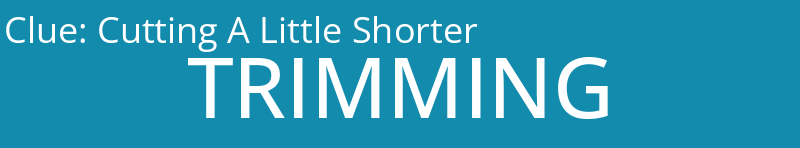 Cutting A Little Shorter