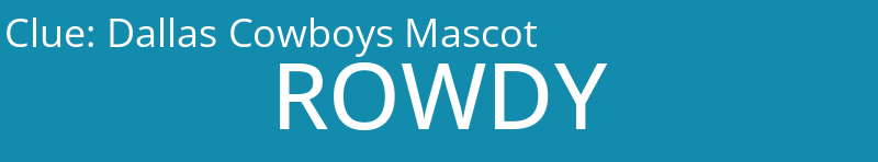 Dallas Cowboys Mascot