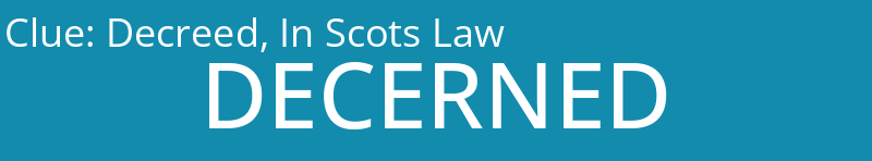 Decreed, In Scots Law