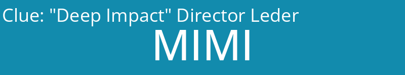 "Deep Impact" Director Leder