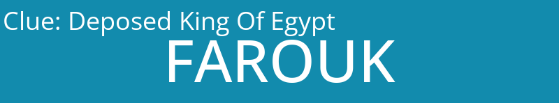 Deposed King Of Egypt