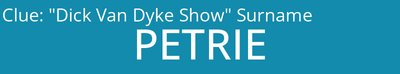 "Dick Van Dyke Show" Surname