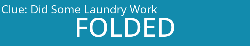 Did Some Laundry Work