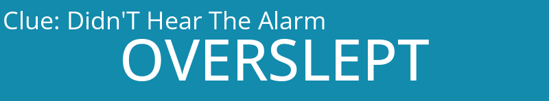 Didn'T Hear The Alarm