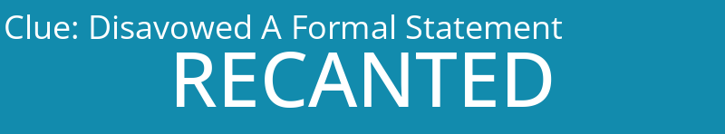 Disavowed A Formal Statement