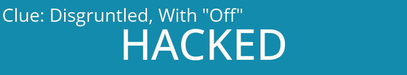 Disgruntled, With "Off"