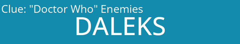 "Doctor Who" Enemies