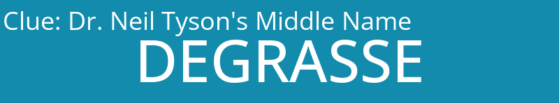 Dr. Neil Tyson's Middle Name