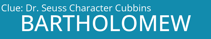 Dr. Seuss Character Cubbins