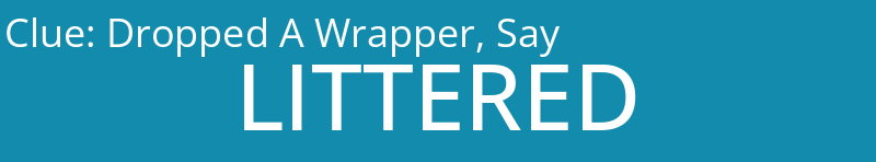 Dropped A Wrapper, Say