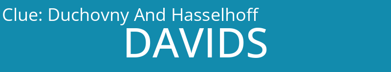 Duchovny And Hasselhoff