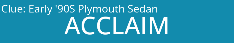 Early '90S Plymouth Sedan