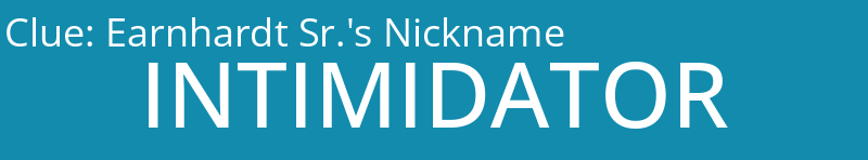 Earnhardt Sr.'s Nickname