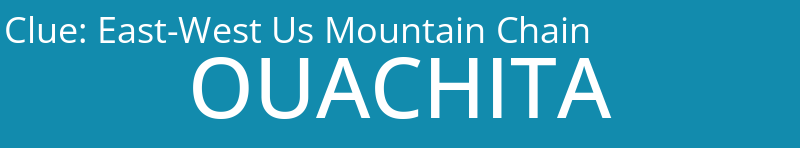 East-West Us Mountain Chain