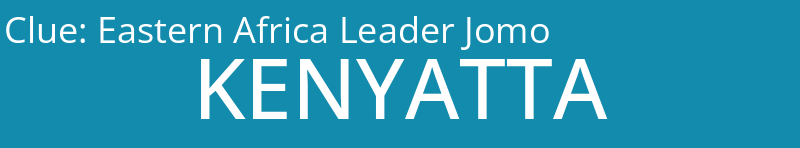 Eastern Africa Leader Jomo