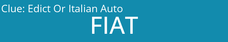 Edict Or Italian Auto