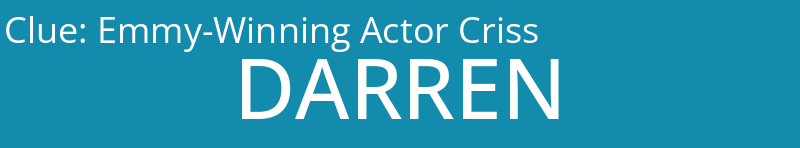 Emmy-Winning Actor Criss