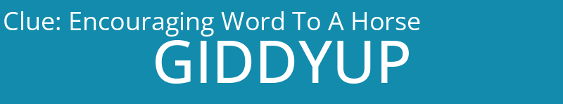 Encouraging Word To A Horse