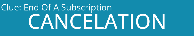 End Of A Subscription