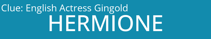 English Actress Gingold