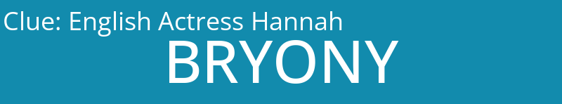English Actress Hannah