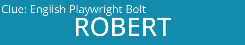 English Playwright Bolt