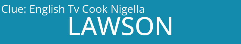 English Tv Cook Nigella