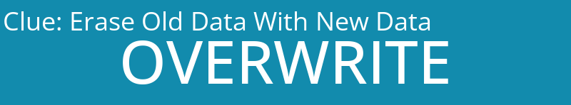 Erase Old Data With New Data