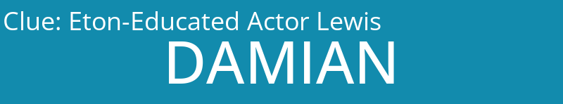 Eton-Educated Actor Lewis