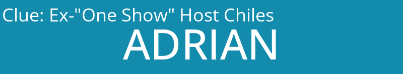 Ex-"One Show" Host Chiles