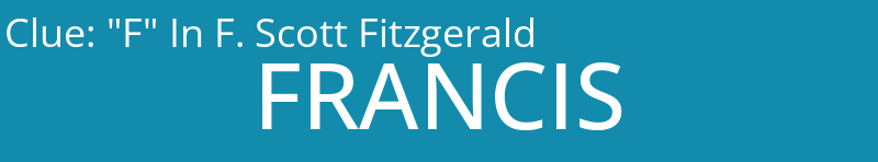 "F" In F. Scott Fitzgerald