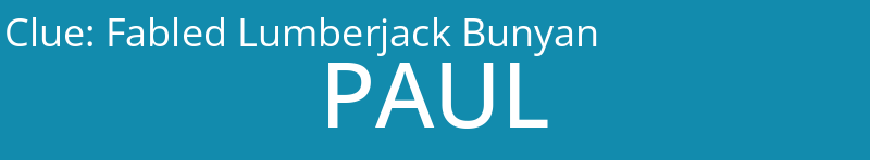 Fabled Lumberjack Bunyan