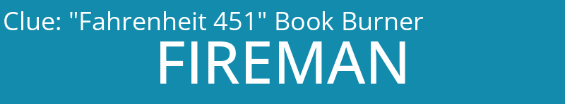 "Fahrenheit 451" Book Burner