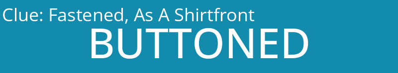 Fastened, As A Shirtfront