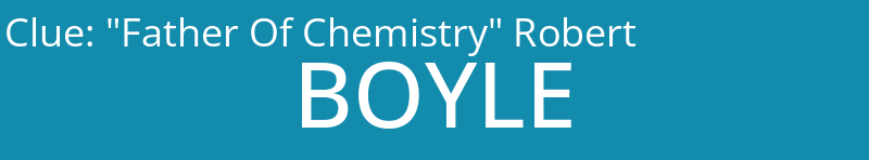 "Father Of Chemistry" Robert
