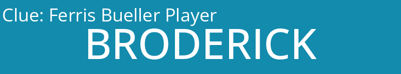 Ferris Bueller Player