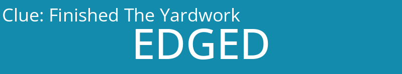 Finished The Yardwork