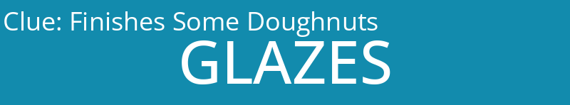 Finishes Some Doughnuts