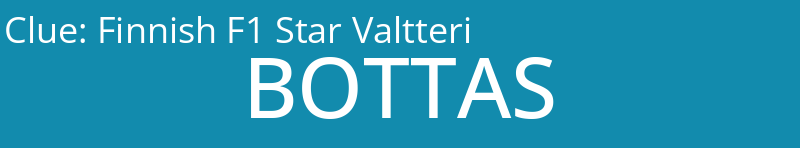 Finnish F1 Star Valtteri