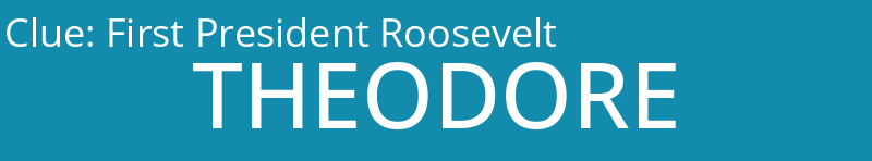 First President Roosevelt