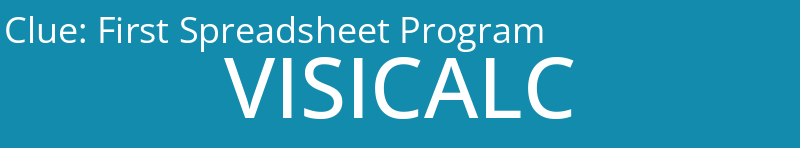 First Spreadsheet Program