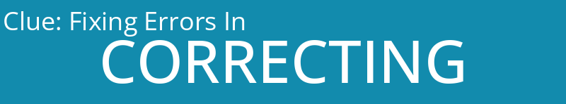Fixing Errors In